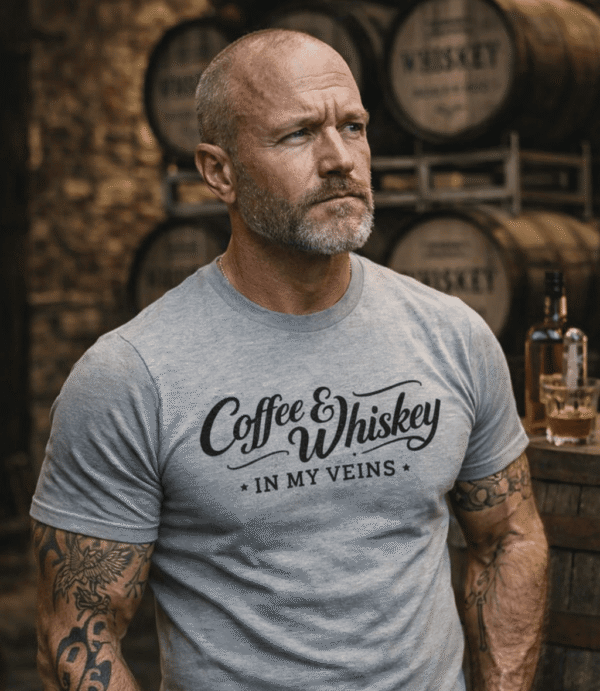 T-SHIRT COFFEE & WHISKY IN MY VEINS 2