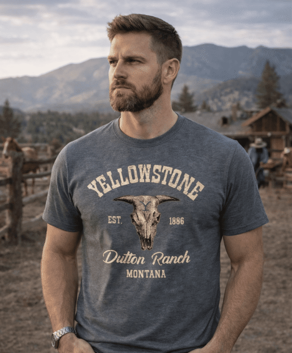 T-SHIRT “YELLOWSTONE” – T-shirt unisexe épais ras du cou