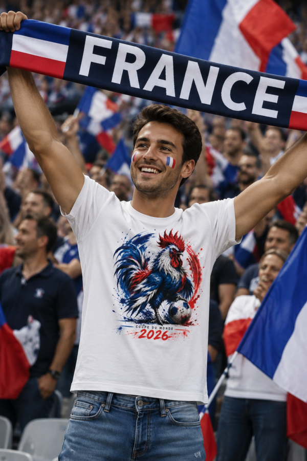 Combine les deux images jointes pour que l’homme porte exactement le t-shirt fourni. Le design du t-shirt doit rester 100 % identique (texte, couleurs, proportions, placement — aucune modification). CHANGE le visage de l’homme par un visage réaliste différent. Crée une ambiance cohérente avec le message du t-shirt. Photo ultra réaliste, lumière naturelle, rendu professionnel, qualité 4K. Le texte du t-shirt doit rester parfaitement lisible et inchangé.